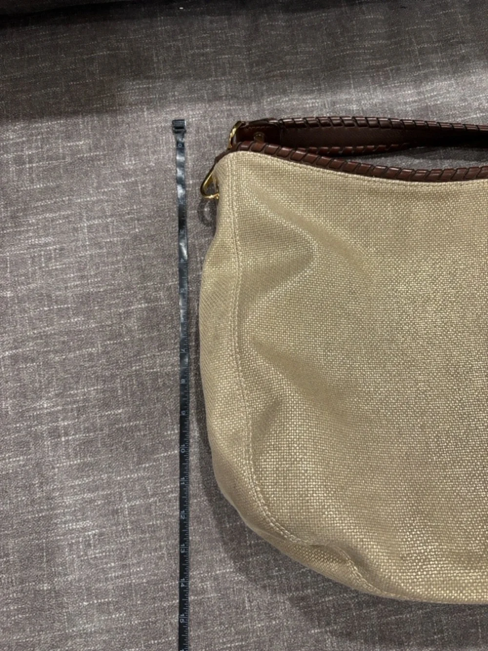 Michael Kors Bennett gold and brown straw shoulder bag - Picture 7 of 9